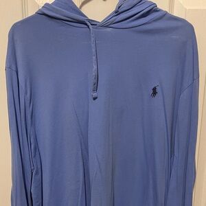 Polo by Ralph Lauren Men's Light Blue Hoodie